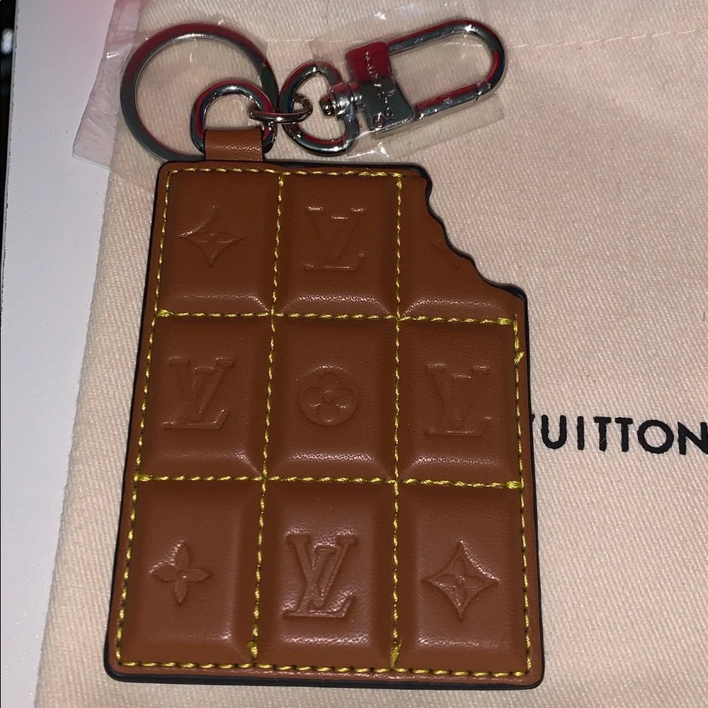 monogram chocolate purse/bag charm Keychain